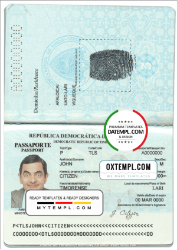 Timor-Leste passport example in PSD format, fully editable