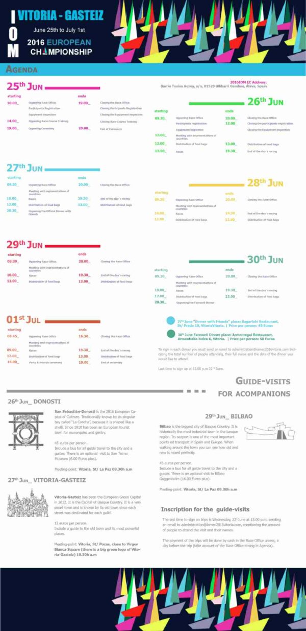 European Championship 2016 agenda template in Word and PDF formats