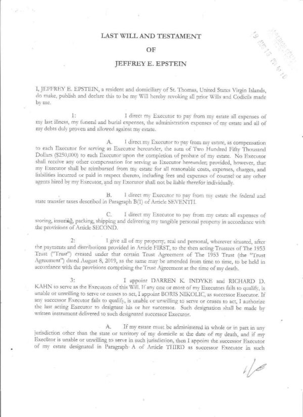 United States Virgin Islands Last Will and Testament editable template in Word and PDF formats