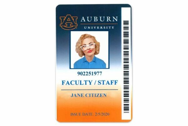 Auburn University vertical Student ID template in PSD format