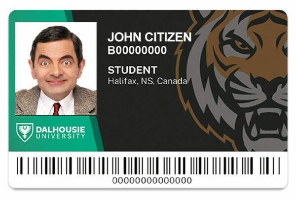 Dalhousie University Student ID template in PSD format