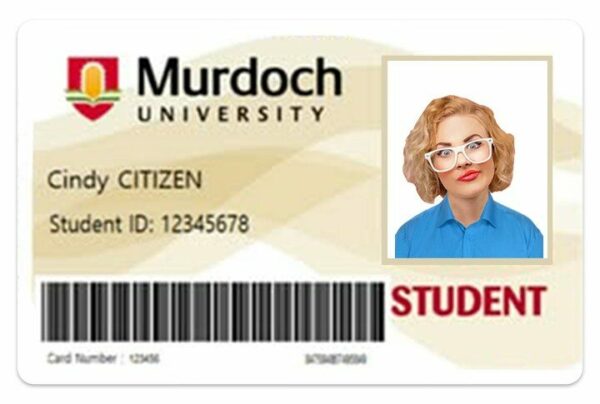 Murdoch University Student ID template in PSD format