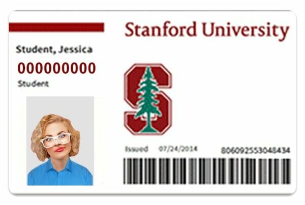 Stanford University Student ID template in PSD format