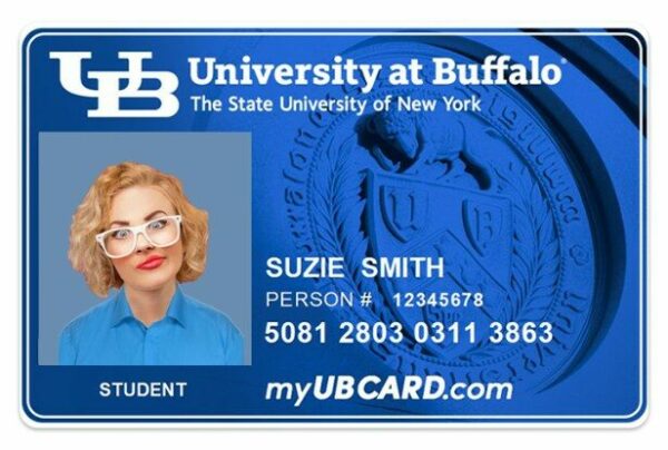 University at Buffalo, the State University of New York Student ID template in PSD format