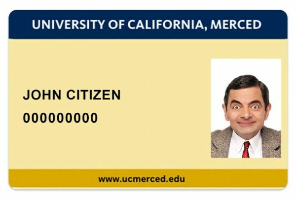 University of California-Merced Student ID template in PSD format