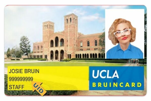 University of California Student ID template in PSD format