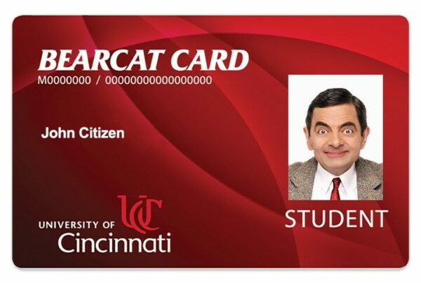 University of Cincinnati Student ID template in PSD format