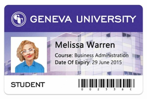 University of Geneva Student ID template in PSD format