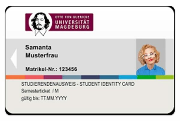 University of Magdeburg Student ID template in PSD format