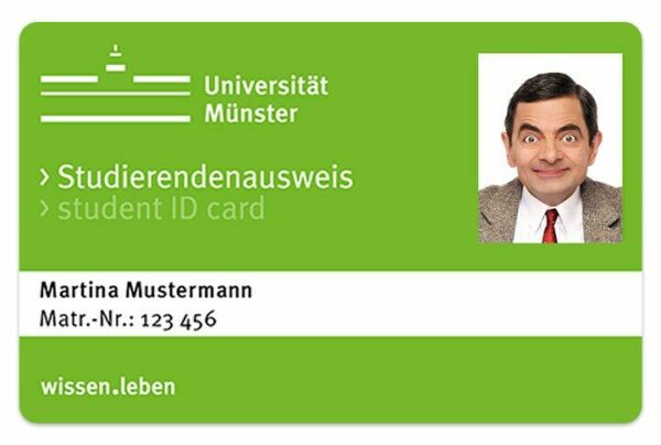 University of Muenster Student ID template in PSD format