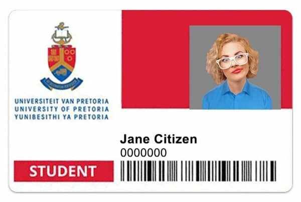 University of Pretoria student ID template in PSD format