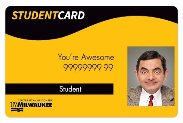 University of Wisconsin-Milwaukee Student ID template in PSD format