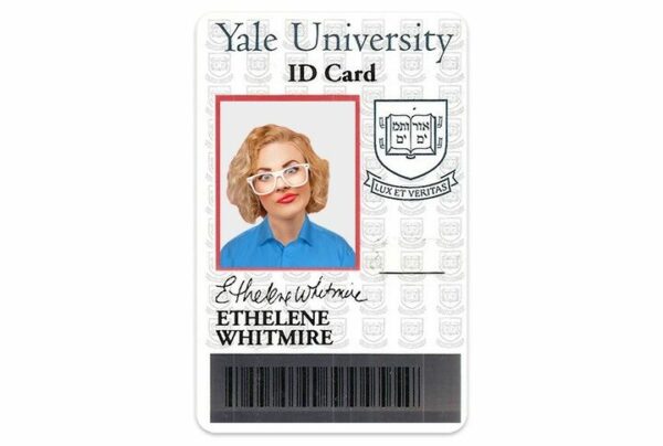 Yale University vertical Student ID template in PSD format