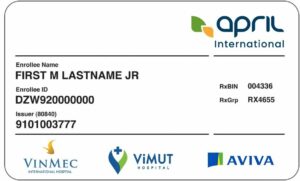 Congo health insurance card template in PSD format