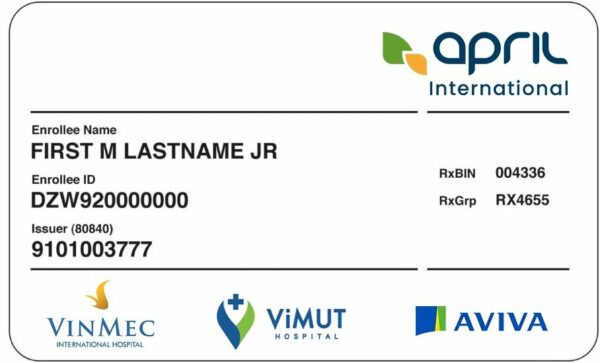 Congo health insurance card template in PSD format