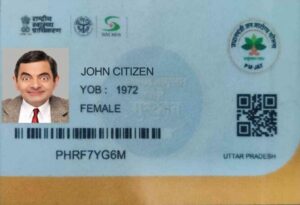 India Uttar Pradesh medical card template in PSD format