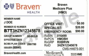 USA Braven Heath medical care card template in PSD format