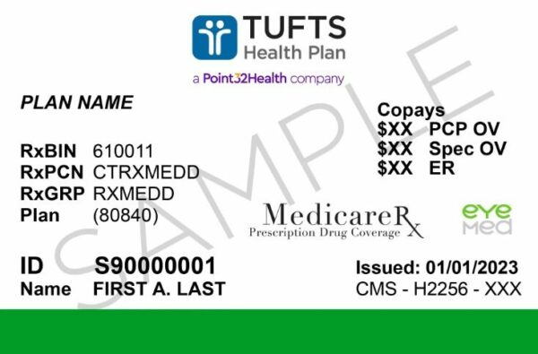 USA Massachusetts health insurance card template in PSD format