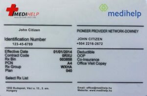 Hungary health insurance card template in PSD format