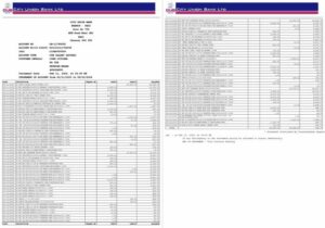 India City Union Bank statement of account Word and PDF template, 2 pages