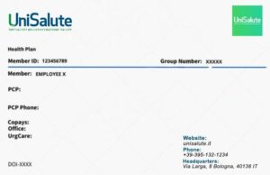 Italy health insurance card template in PSD format