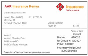 Kenya health insurance card template in PSD format