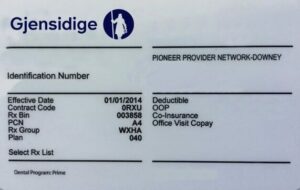 Lithuania health insurance card template in PSD format