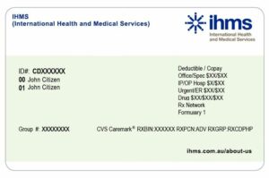 Nauru health insurance card template in PSD format