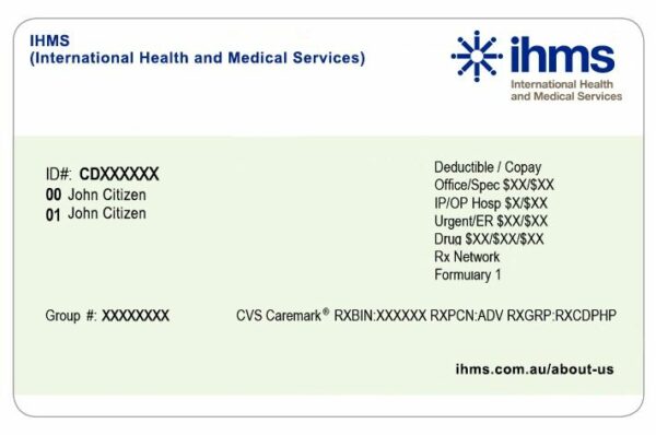 Nauru health insurance card template in PSD format