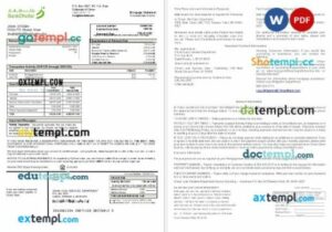 Omani Bank Dhofar mortgage statement in Word and PDF formats