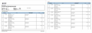 Qatar QNB Alahli Bank account statement Word and PDF template, 2 pages