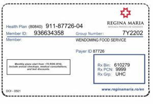 Romania health insurance card template in PSD format