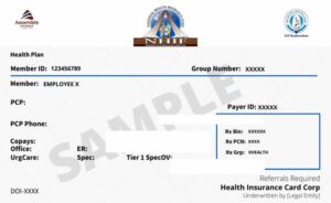 Tanzania health insurance card template in PSD format