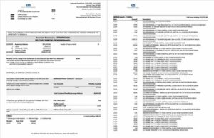 USA Fifth Third Bank account statement Word and PDF template, 2 pages