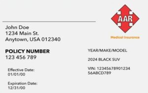 Uganda health insurance card template in PSD format