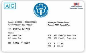 Vietnam health insurance card template in PSD format