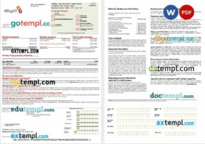 Syrian Al Baraka bank mortgage statement in Word and PDF formats, 2 pages