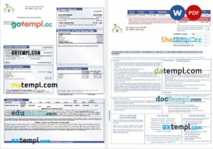 Togo Financial Bank mortgage statement in Word and PDF formats, 3 pages