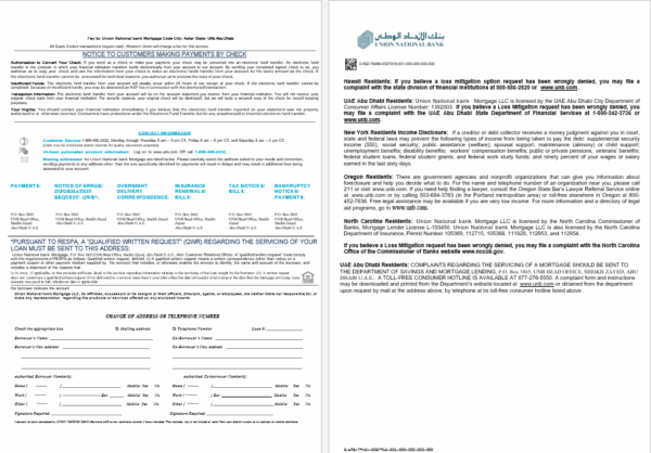 UAE Abu Dhabi Union National bank mortgage loan statement in Word and PDF formats, 8 pages - Image 2
