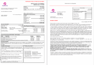 UAE Capella Pay bank mortgage statement in Word and PDF formats, 3 pages