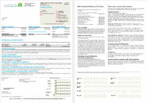 UAE Commercial Bank mortgage statement in Word and PDF formats, 2 pages