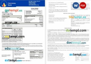 Uganda Centenary bank mortgage statement in Word and PDF formats