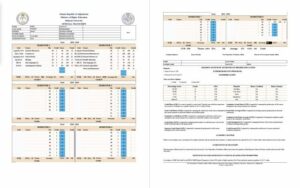 Afghanistan Bamyan University official transcript Word and PDF template