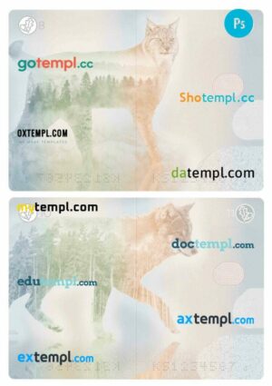 Estonia passport other pages PSD templates
