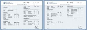 Hong Kong University of Science and Technology transcript of academic record Word and PDF template, 2 pages