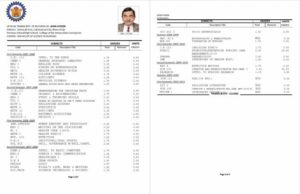 Philippines Nueva Ecija University of Science and Technology official transcript of records Word and PDF template, 2 pages