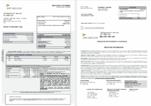 USA Bank of New York Mellon bank mortgage statement in Word and PDF formats