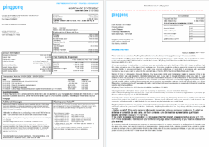 USA California PingPong Global Solutions Inc mortgage statement in Word and PDF formats, 3 pages