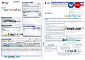 USA First Century Bank mortgage statement in Word and PDF formats, 3 pages