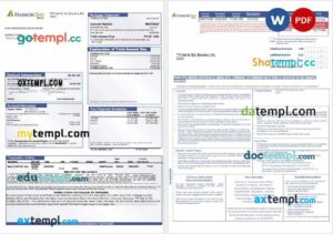 USA HarborOne Bank mortgage statement in Word and PDF formats, 3 pages